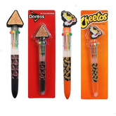 Doritos & Cheetos Multicolor Pen in one with Topper - Multi Color Pens for School, Retractable Ballpoint Pen Perfect for Birthdays 10 Colors
