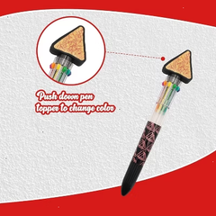 Doritos Multicolor Pen in one with Topper - 2pk Multi Color Pen for School, Retractable Ballpoint Pen Party Favors Perfect for Birthdays 10 Fun Colors