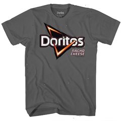 Mens Doritos Nacho Cheese Shirt - Doritos Flamin Hot, Cool Ranch, Nacho Cheese - Doritos Graphic T-Shirt (Grey, Small)